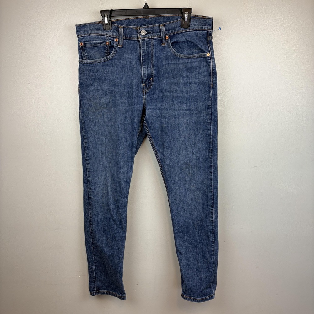 Levis 512 Jeans Mens 34x32 (34x31)‎ Medium Wash Blue Slim Taper Stretch Denim